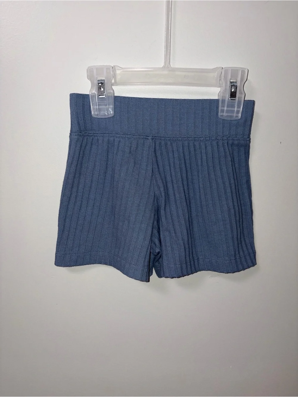Wonder Nation Blue Ribbed Biker Shorts Girls XS 4/5